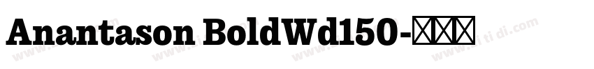 Anantason BoldWd150字体转换